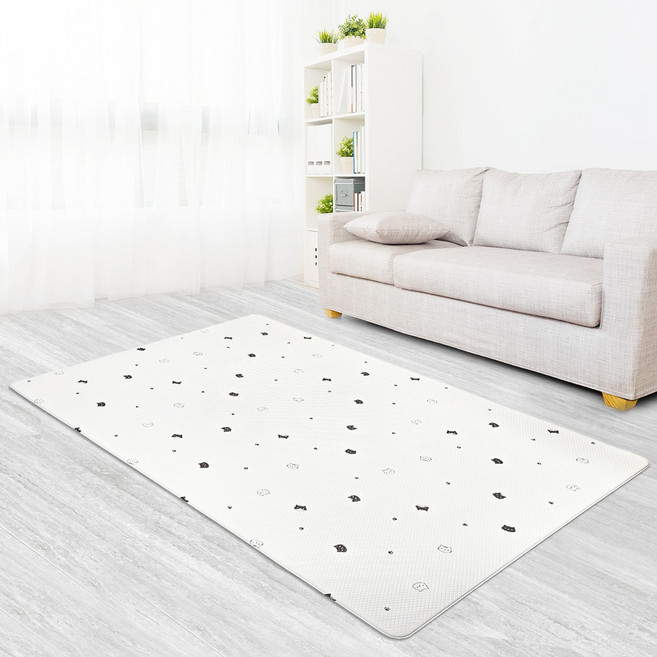 거실 바닥 PVC 쿠션 놀이방 매트 12T, 야옹이