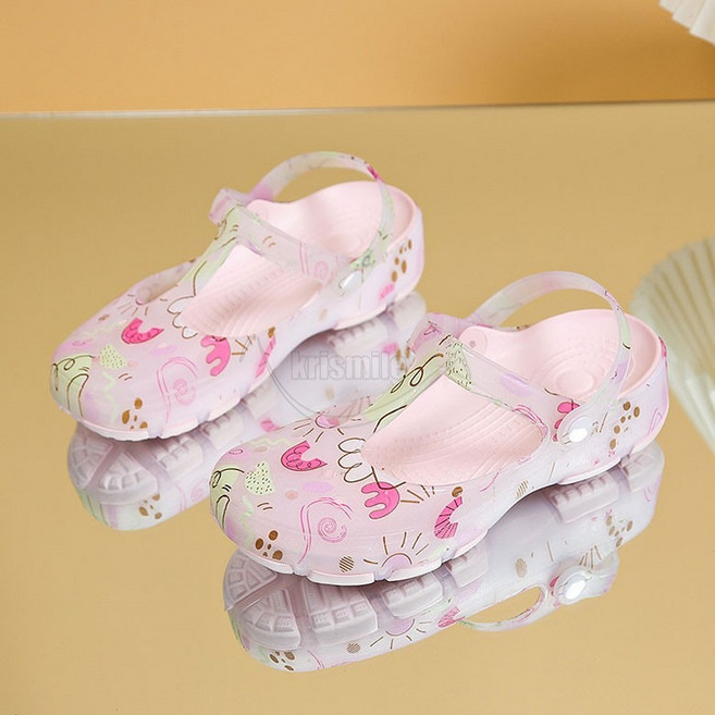 Krismile 키높이 샌들 여성 캐주얼 바캉스 비치 슬리퍼 발이 편한 젤리 샌들 간호사 슬리퍼 X2506J21