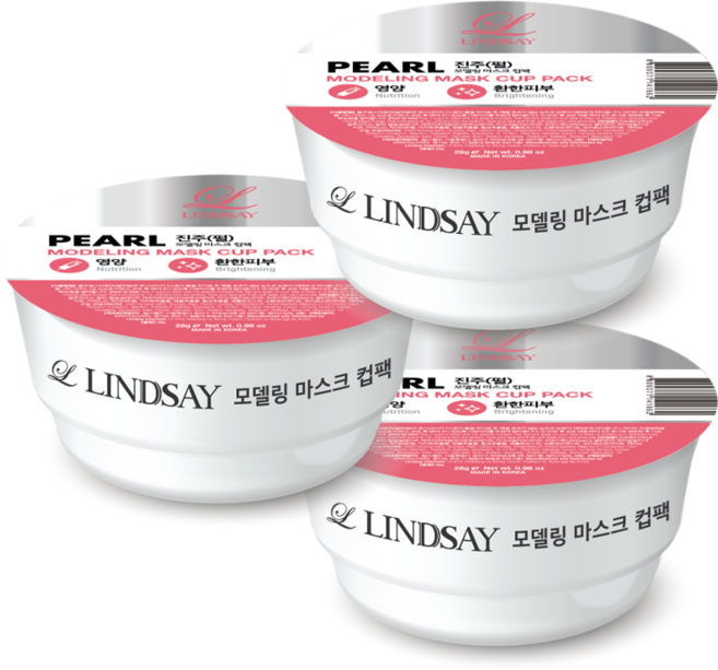 韓Lindsay美容院專用軟膜28g-珍珠嫩白, 1組, 3入