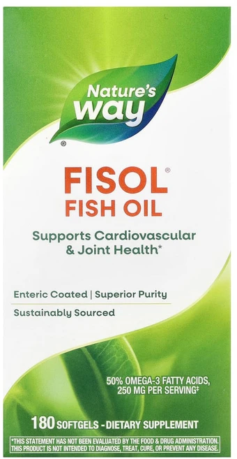 네이처스웨이 Fisol 피쉬 오일 소프트젤 180정, 1개 - 쿠팡