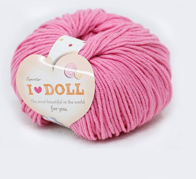 [앵콜스] (10+1)아이돌(낱볼) 인형실 소품실 면사 뜨개실 털실, 12 풍선껌분홍, 1개