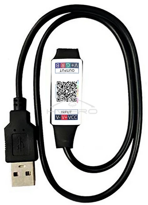 호환 미니 RGB USB 커넥터 컨트롤러 블루투스 호환 LED 조명 스트립 분위기 조광기 스위치 DC 5V 음악 스마, 01 Bluetooth Controller