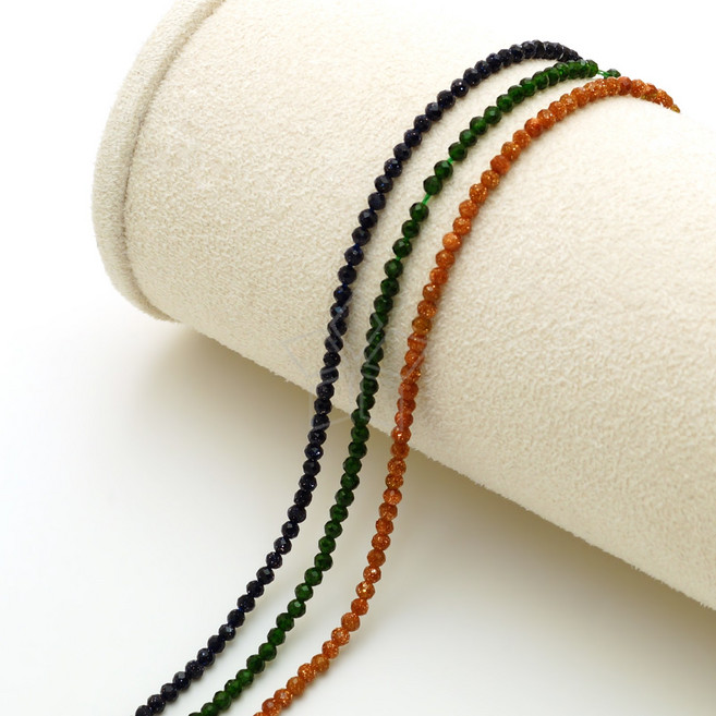 [엔비즈] 사금석 축구볼 컷팅라운드 2mm 원석 비즈 만들기재료 색상선택