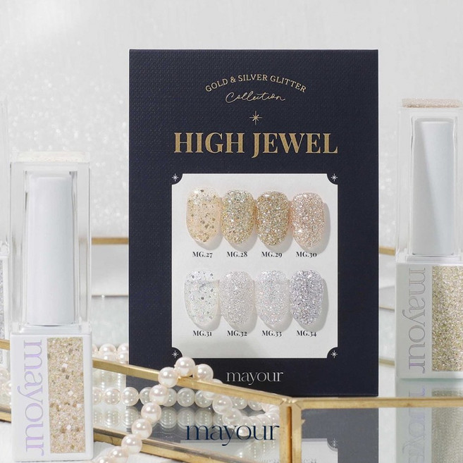 메이유어 메이젤 하이쥬얼 글리터젤 8종단품 MG27-34 웨딩네일 쥬얼리글리터, MG27, 1개