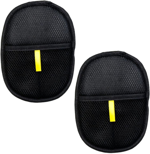 블루빈 강아지 고양이 털제거 정리 브러쉬 장갑, 2개, 블랙+옐로우