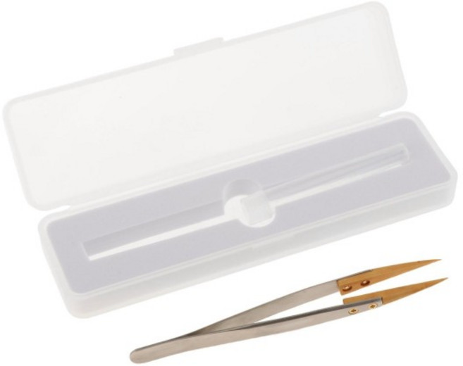 시계 수리 도구 유지 공예 카메라 용 상자가있는 하이 엔드 팁 회양목 핀셋