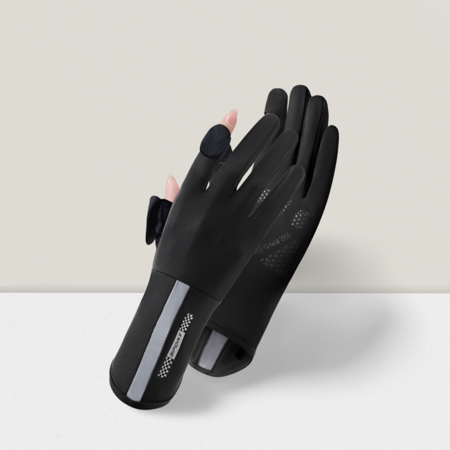 ON US 자외선 차단 장갑 여성 운전 여름 운전용 햇빛 차단 논슬립 장갑, 블랙, 1개