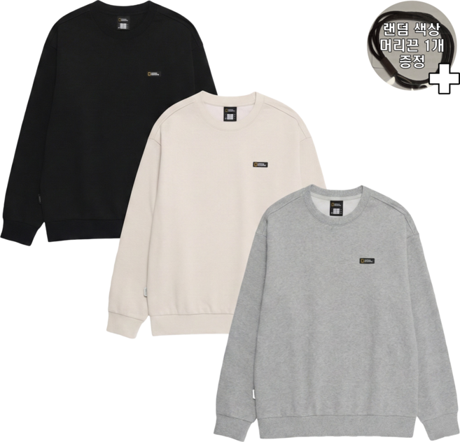 국내매장판 내셔널지오그래픽 남여공용 라르가 세미오버핏 SP920 맨투맨