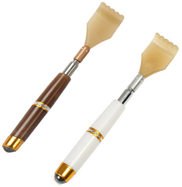 마그네틱 고급 5단 효자손 1+1, 화이트+브라운, 2개