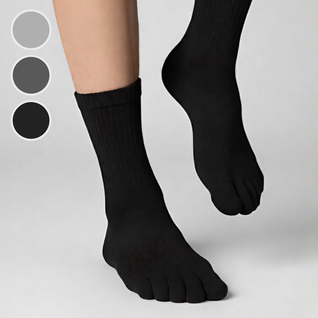 삭스위드유 남성용 두꺼운 발가락양말 이중바닥 통파일 5켤레