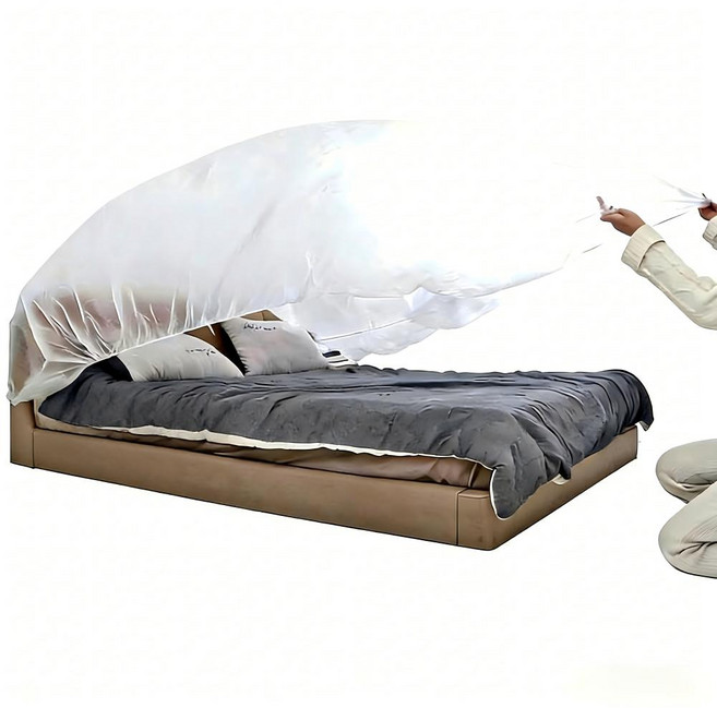 升級款鬆緊束口型家具防塵罩 270°全方位包裹 防塵防潮 大雙人床防塵罩【220*200】, 超大雙人床防塵罩【220*200】-5個裝,防潮（加厚防水）, 1件