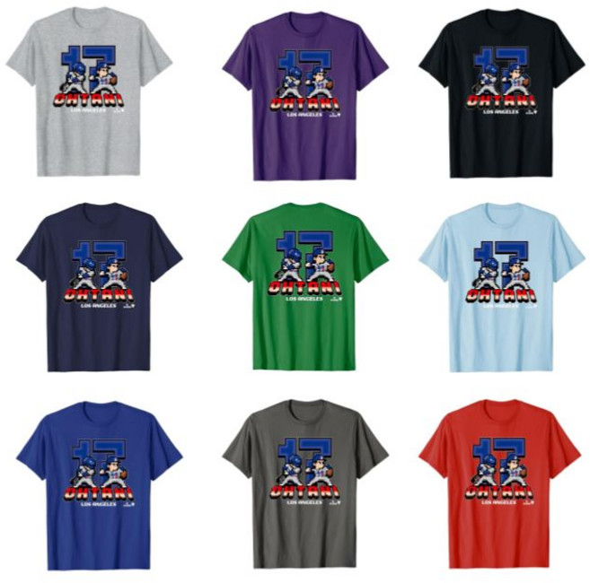 오타니 쇼헤이 LA다저스 일본 공식 굿즈 토트 디자인 티셔츠 9컬러