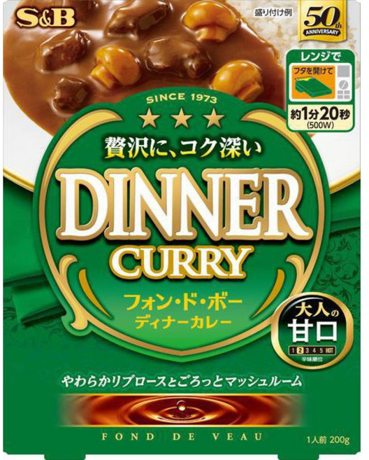 SB식품 퐁 드 보 디너카레 레토르트 달콤한맛 200g 일본카레 일본인스턴트카레 일본카레소스, 1개