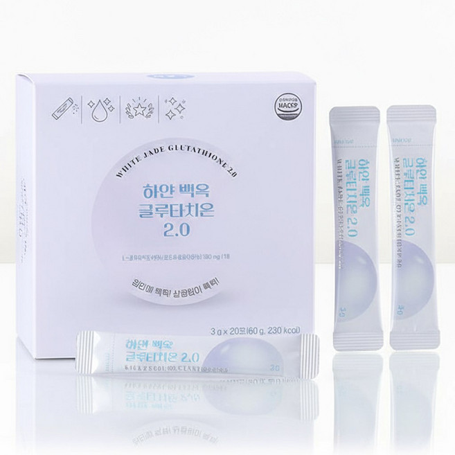하얀백옥 2.0 미백 특허원료 고순도 글루타치온 콜라겐 비타민C, 60g, 1박스