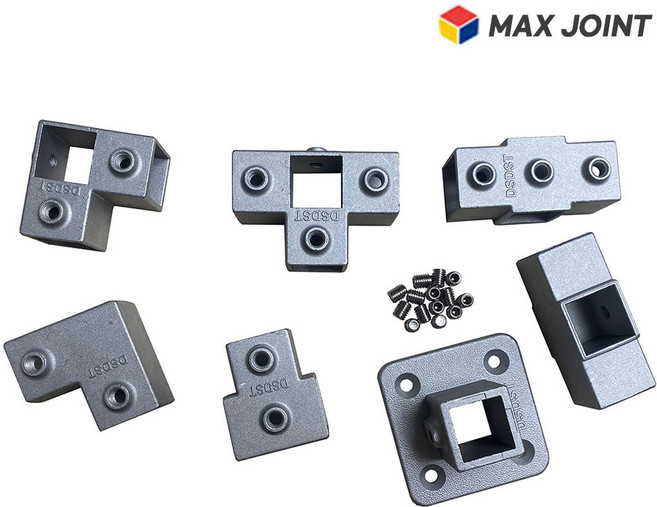 고급 알루미늄 사각파이프조인트 [25mm*25mm] 각관 연결 브라켓, 1개