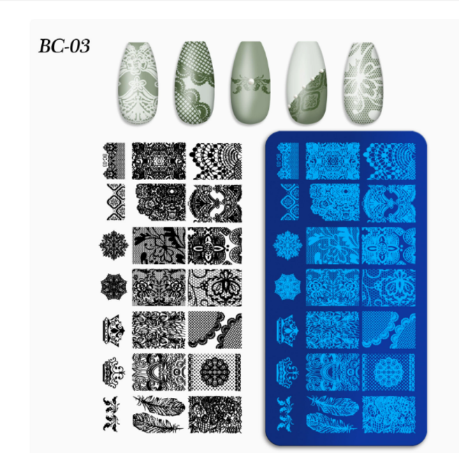 유행아이탬 레이스 플레이트 5종, BC-03, 1세트, BC-03