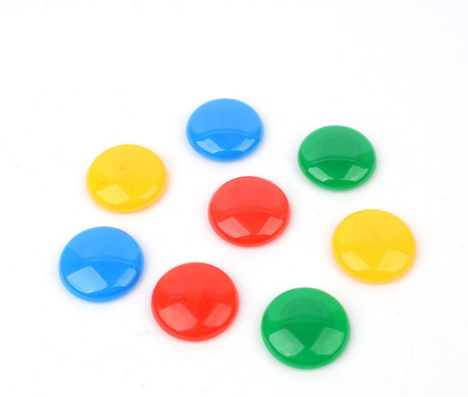 심플 디자인 컬러 원형 냉장고 메모판 자석, 컬러원형, 대 4cm (8P), 1개