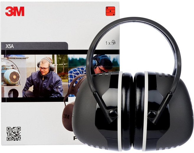 3M Peltor X5A 쓰리엠 소음 방지 방음 차단 헤드셋 귀마개 37db 블랙, 1개