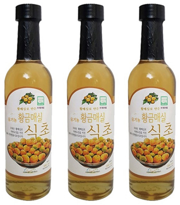 식품명인 41호 유기농 황금매실 식초 380ml x 3개