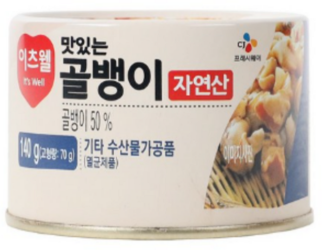 이츠웰 자연산골뱅이 140g, 12개