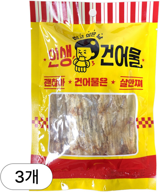 [인생건어물] 구운쥐포채 100g 3봉 건어물 대용량 업소용, 3개