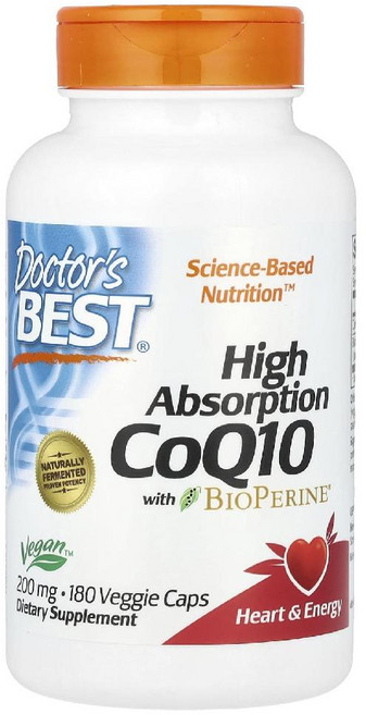 닥터스베스트 코엔자임 Q10 큐텐 유비퀴놀 코큐텐 코큐10 CoQ10 200mg 180캡슐, 180정, 1