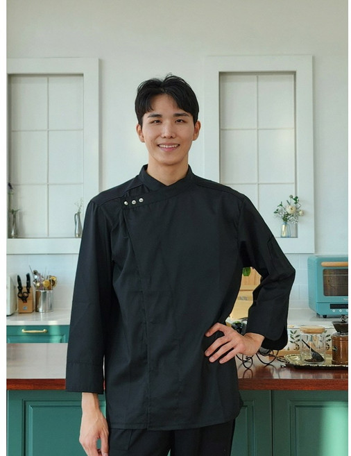 긴팔 조리복 스냅버튼 메쉬 고급 쉐프복 한식 중식 일식 제과제빵