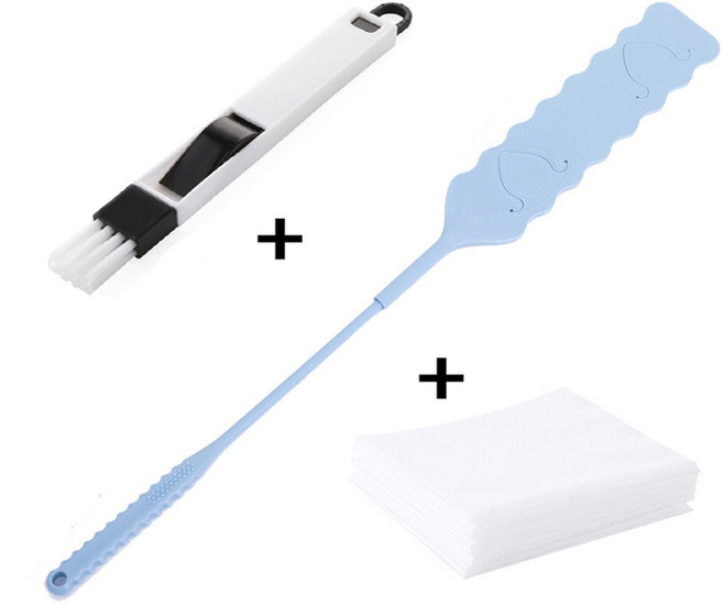 보람찬하루 틈새 정전기 청소 밀대 1p + 창틀 청소솔1p, 1세트, 블루