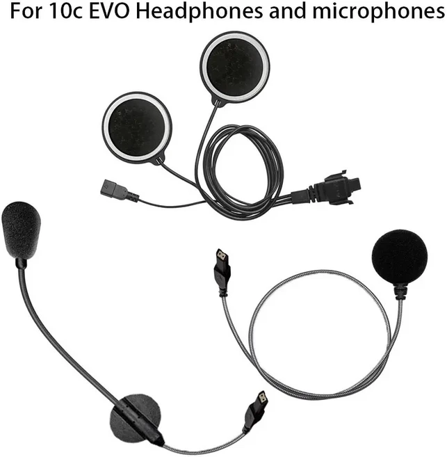 Sena 10C EVO 오토바이 카메라 블루투스 통신 장치 헤드폰 및 마이크, 02 3 combinations