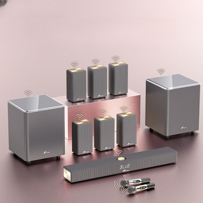 5.1채널 스피커 오디오 시네마 우퍼스피커 고급스피커 노래방 서브우퍼 PC스피커, 5.1 본체+무선서라운드, 기본 모델명/품번