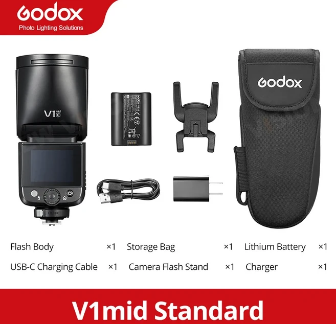 고독스 V1 미드 C/N/S/F/O TTL HSS 리튬이온 라운드 카메라 플래시 무선 전송 스피드라이트 (소니 캐논 후, 02 for Canon, 01 빠른  Mainland, 03 V1 mid
