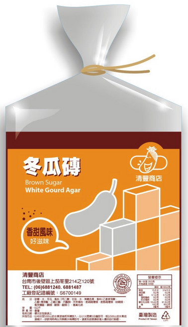清豐商店 冬瓜磚 遵循古法熬製 清甜解渴, 600g, 1個, 1個裝