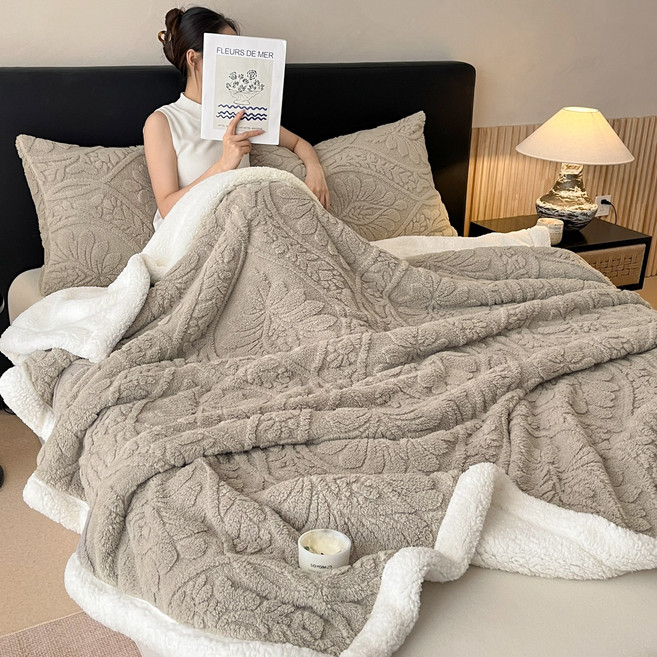 Wunnifu-극세사 담요는 가을 겨울 침대와 소파 겸용 보온 다용도 담요입니다