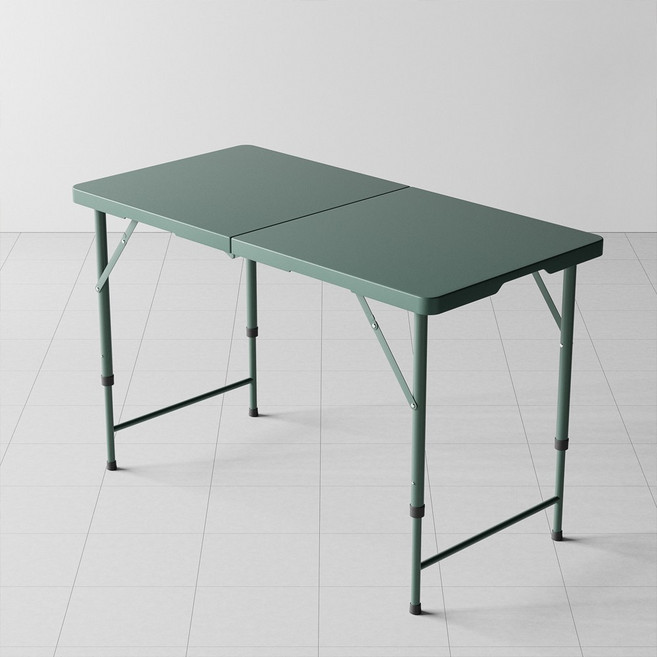 실버미어 3단 접이식 폴딩 캠핑 테이블, 카키그린
