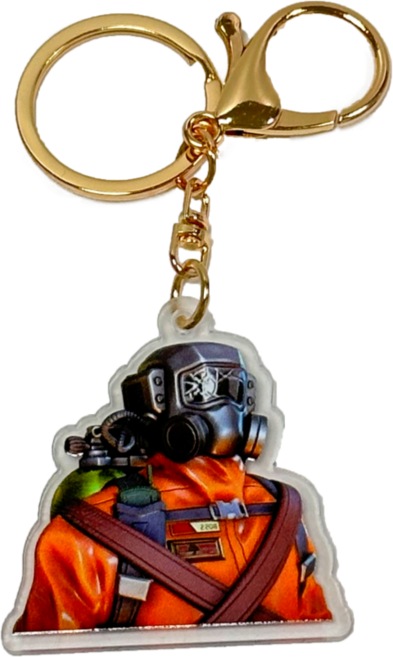 로앤제이 리썰컴퍼니 아크릴 키링 굿즈, 1개, 방독면 슈트