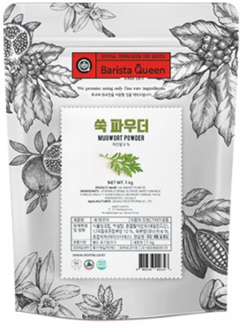 바리스타퀸 쑥 파우더 1kg 쑥라떼 라떼파우더, 1개입, 1개