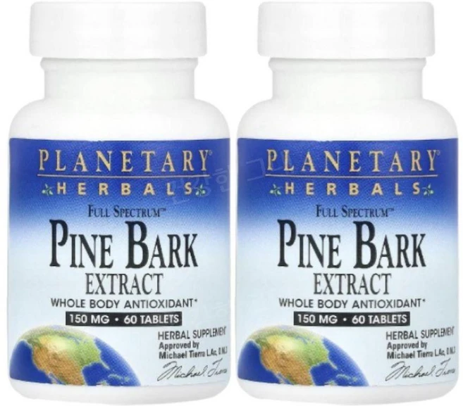 플레네터리허벌스 Full 스펙트럼 소나무 껍질 추출물 150mg 60정, 2병 - 쿠팡