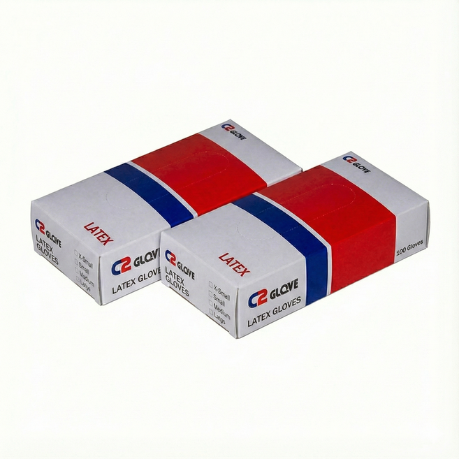 C2 라텍스 장갑 식품용 요리 일회용 고무 아이보리색 200매, 아이보리, 2개