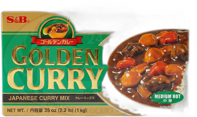SB 골든카레 중간매운맛 고형 대용량 일본카레 커리 에스앤비, 1kg, 1개