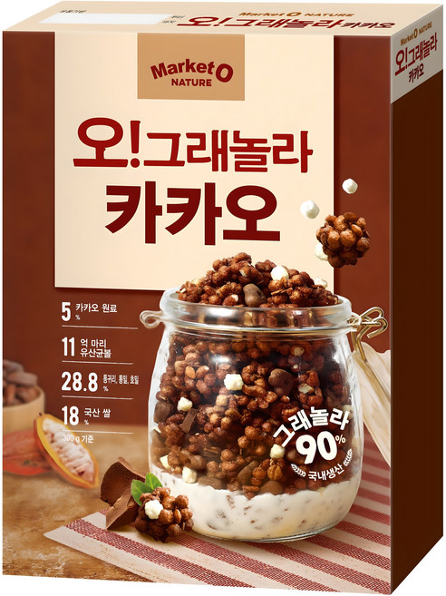 마켓오네이처 오 그래놀라 카카오 시리얼, 300g, 1개