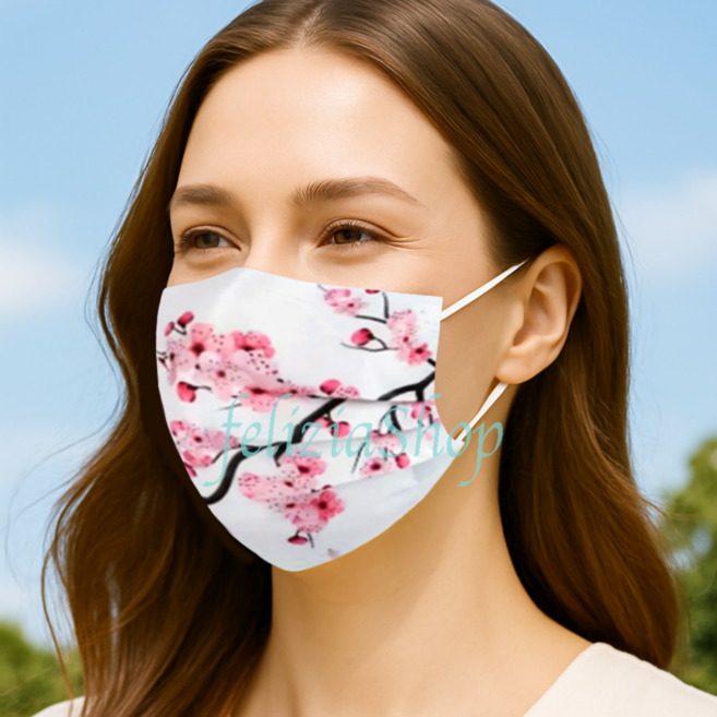 펠리시아샵 [히트템] 벚꽃 감성 패션 마스크 3종 컬러 (개별포장/10매)