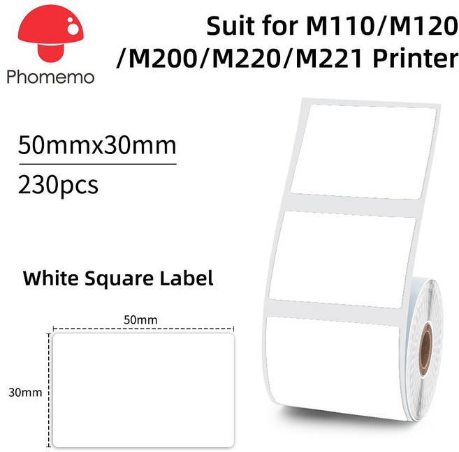 Phomemo M110 미니 휴대용 프린터 열 라벨 스티커 Niimbot B21 B1 50mm와 유사한 포켓 라벨링 메이커 기계, XP5030-230, 9) XP5030-230
