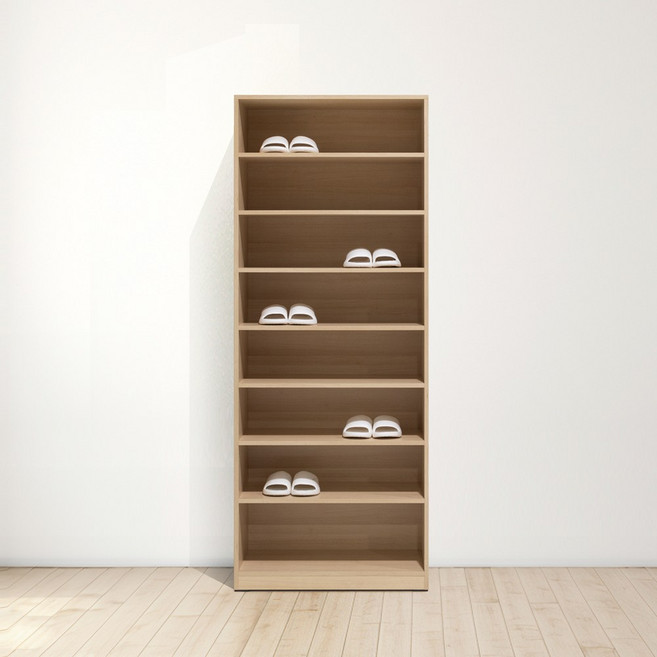 그레텔 오픈 신발장 헬스장 업소용 가정용 수납장 가로1000 완제품, 8단, 메이플