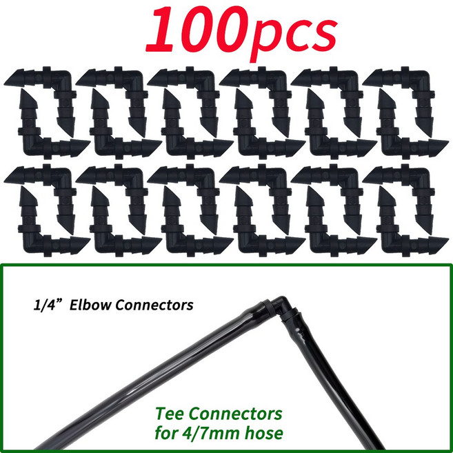 점적호스 관수자재 농업용 50-200PCS 1/4 C 형 후크 고정 줄기 지지대 홀더 스테이크 4/7mm 호스 화분 물방울 관개 피팅 온실, [13] D-100PCS, 1