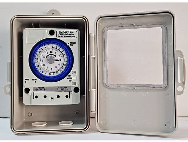 機械式定時開關 全電壓 適用招牌燈熱水器, 1個, 防水款-機械式定時開關