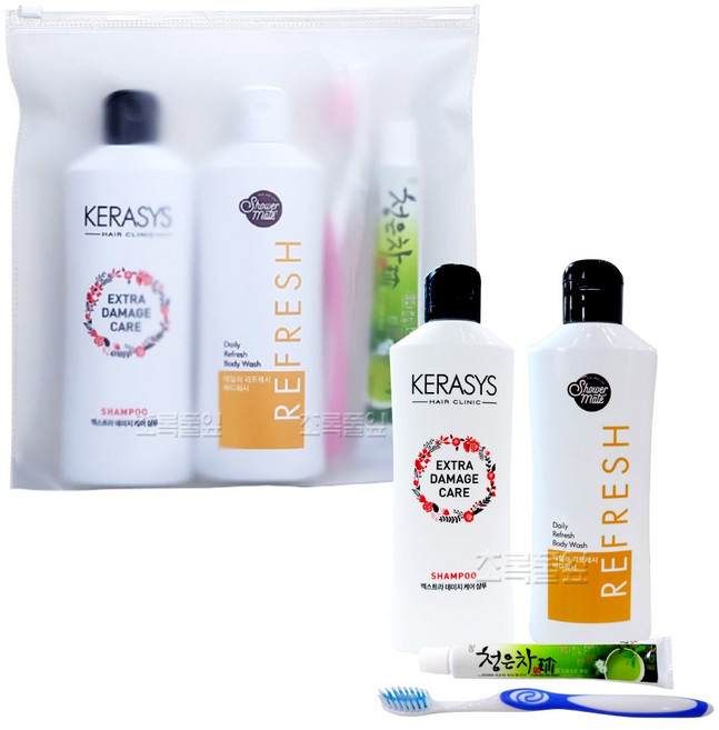 애경 C5호/케라시스 180ML x 1세트/샴푸/샤워메이트 바디/칫솔/치약/세면도구/바디워시/여행용/휴대용/, 1개