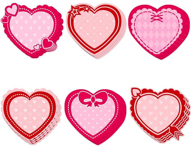 2 Vuzvuv 63피스 12.7cm(5인치) 다용도 카지노 파티 종이 컷아웃 접착제 포인트 120개 라스베이거스 포커 테마 컷 아웃 장식 생일 장식 용품, 핑크 패턴 하트