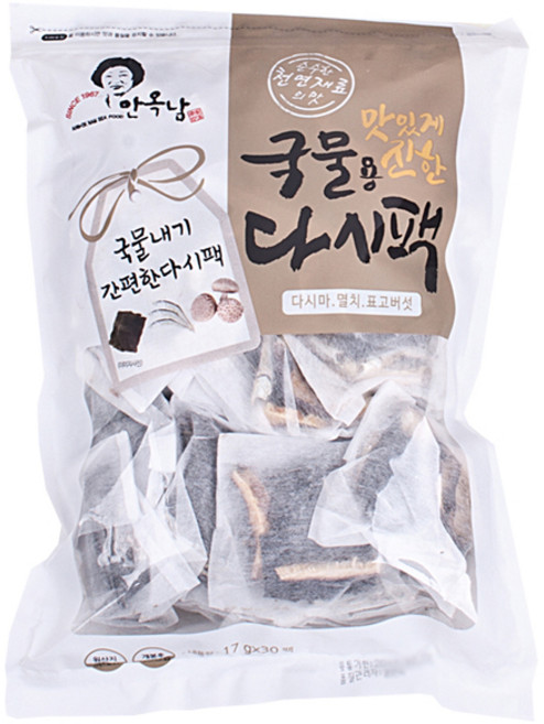 안옥남 국물용 다시팩 17g 30팩/멸치/다시마/코스트코, 30개