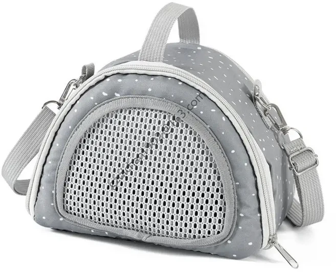 X7AB 작은 동물 운반자 호그 호그를위한 통기성 햄스터 다람쥐 여행 외출, 02 for Grey