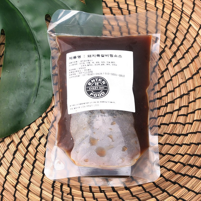 [엔터푸드] 쪽갈비 간장양념 (1kg용), 1kg, 1개